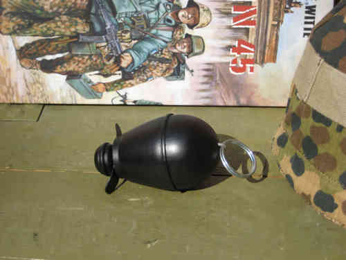 German egg grenade 39 decoration, black, wood