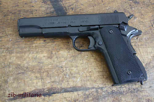 US Colt 1911, schwarz, Pistole Nachbau aus Gußmetall