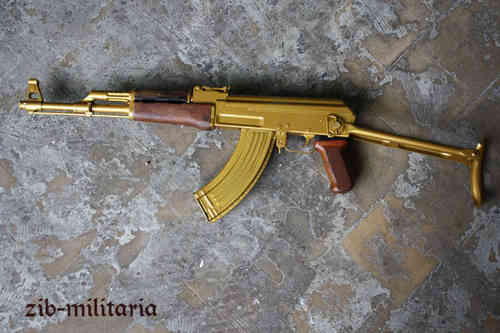 Goldene AK47 Klappschaft (Polen), Deko Sturmgewehr