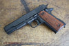 US Colt 1911 with rifled wooden grip shells, pistol model