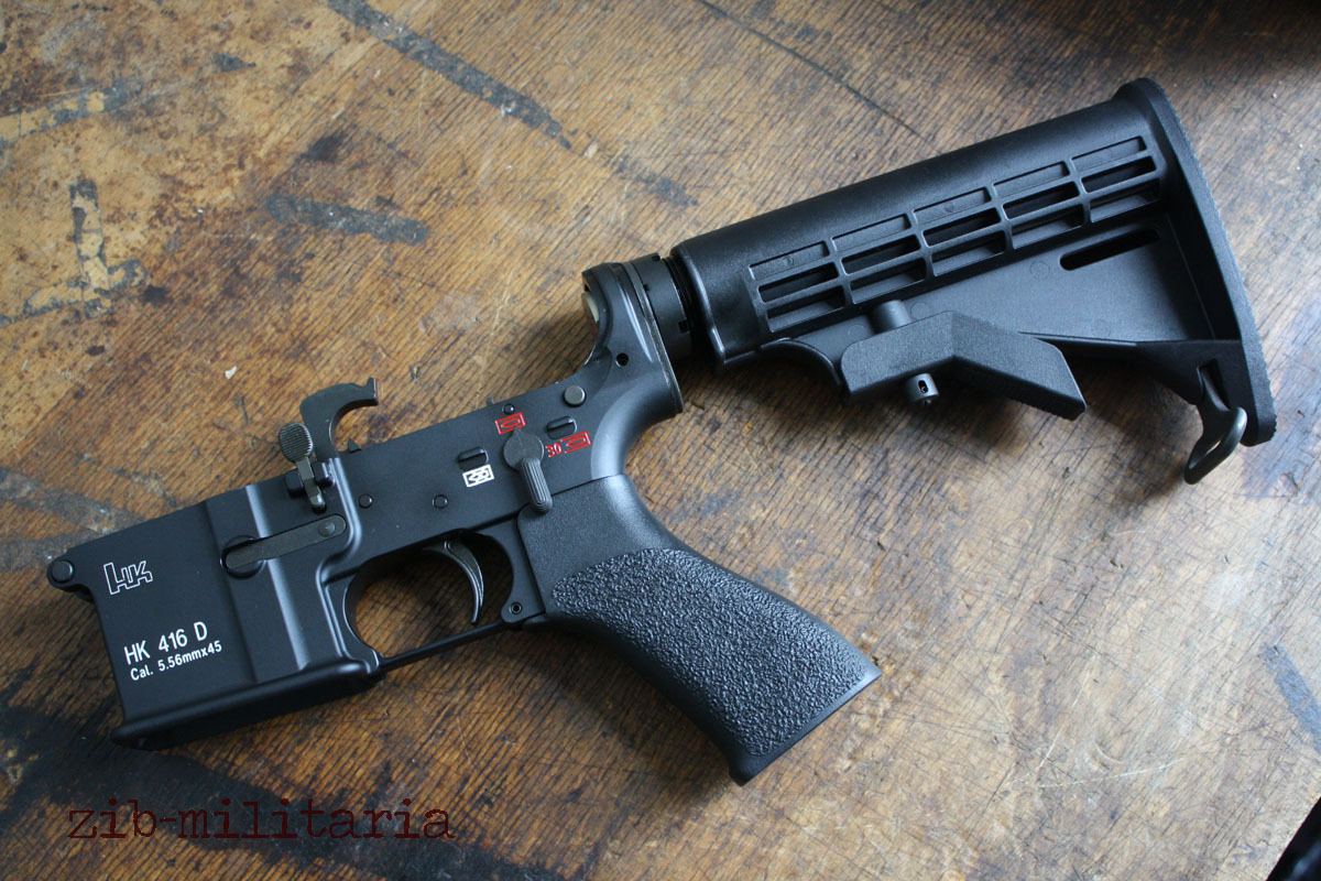 HK416 Lower Receiver Complete, mounted, with buttstock, (M4/M16/AR15) .