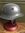 German M16 helmet, miniature with stand