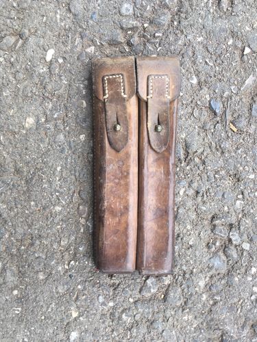MP40 leather mag pouch, Yugoslavian partisan