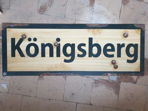 Straßenschild Königsberg 1945