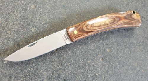 Solid lock knife with dark pakka wood shells Solingen