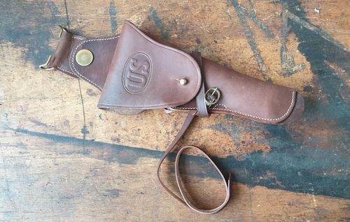 US belt holster M1912- Cavalry for Colt 1911,  leather
