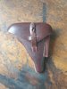 WH holster P08 brown, POLICE units, hard shell - MANKO