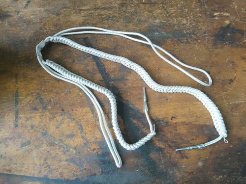 Safety cord 2 wide braids with silver tips